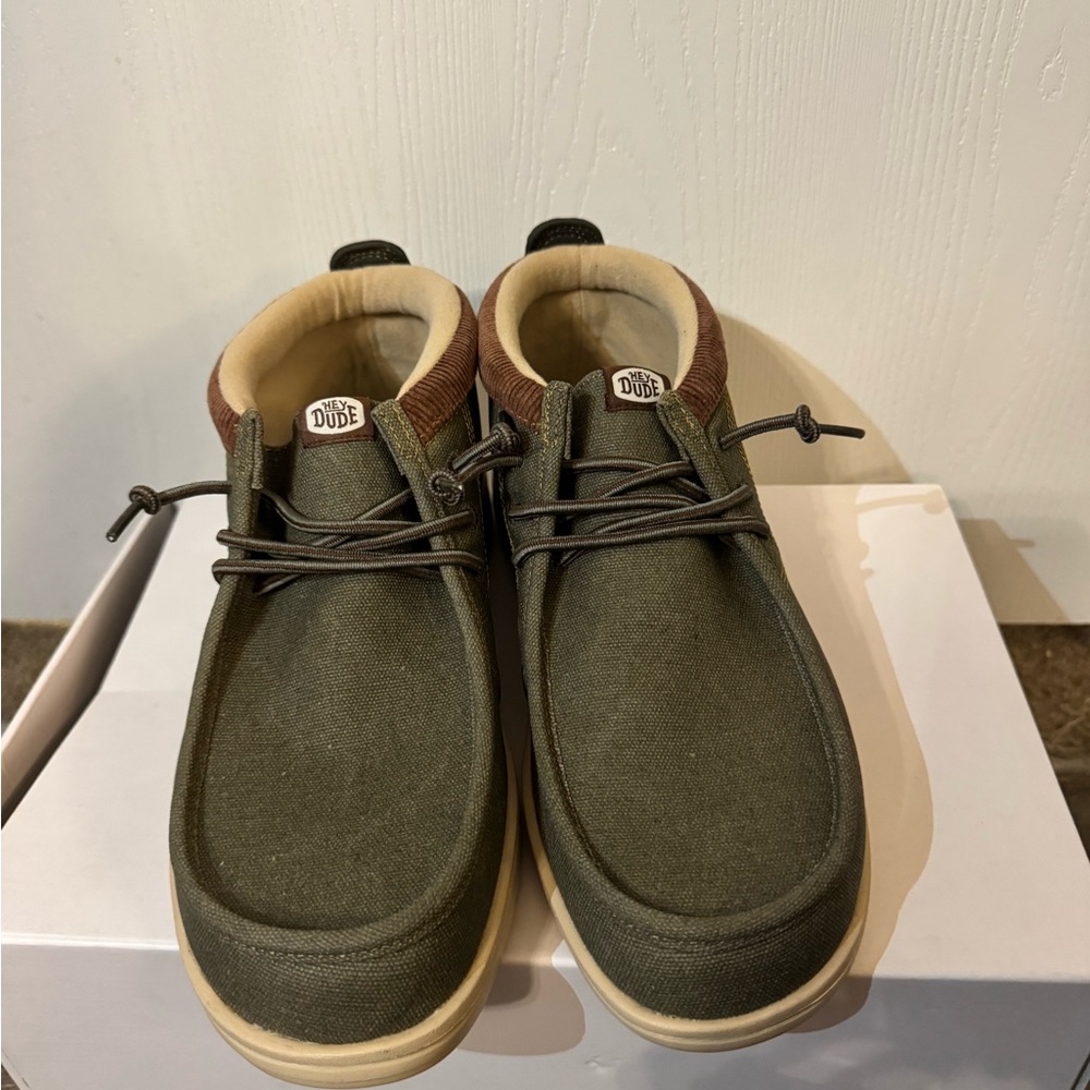 Hey Dude Men's Green Slip-On Loafers